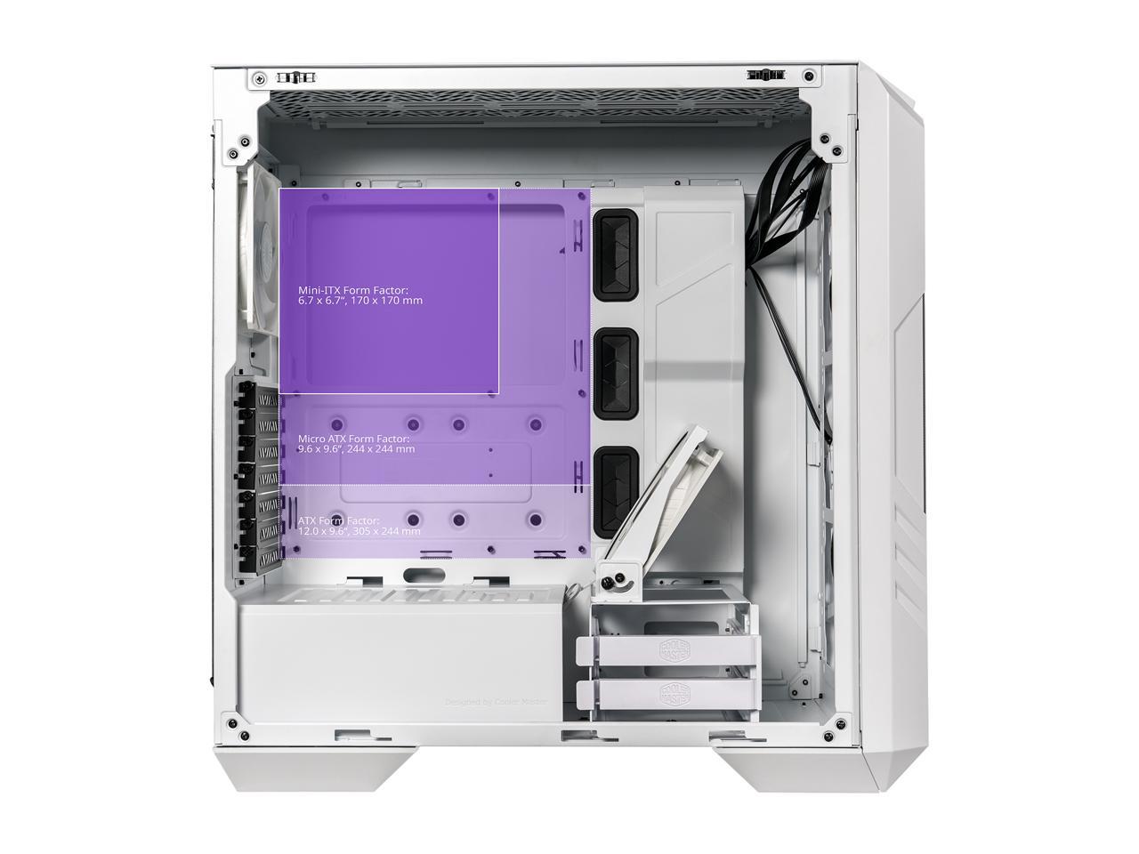 Cooler Master HAF 500 H500-WGNN-S00 White Steel / Plastic / Tempered Glass ATX Mid Tower Computer Case