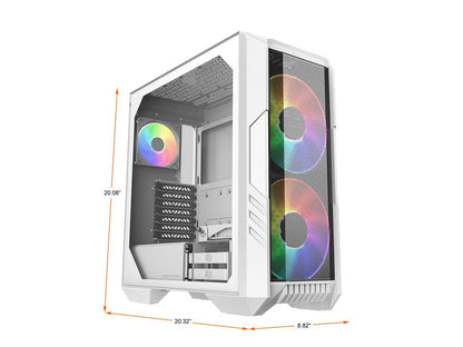 Cooler Master HAF 500 H500-WGNN-S00 White Steel / Plastic / Tempered Glass ATX Mid Tower Computer Case