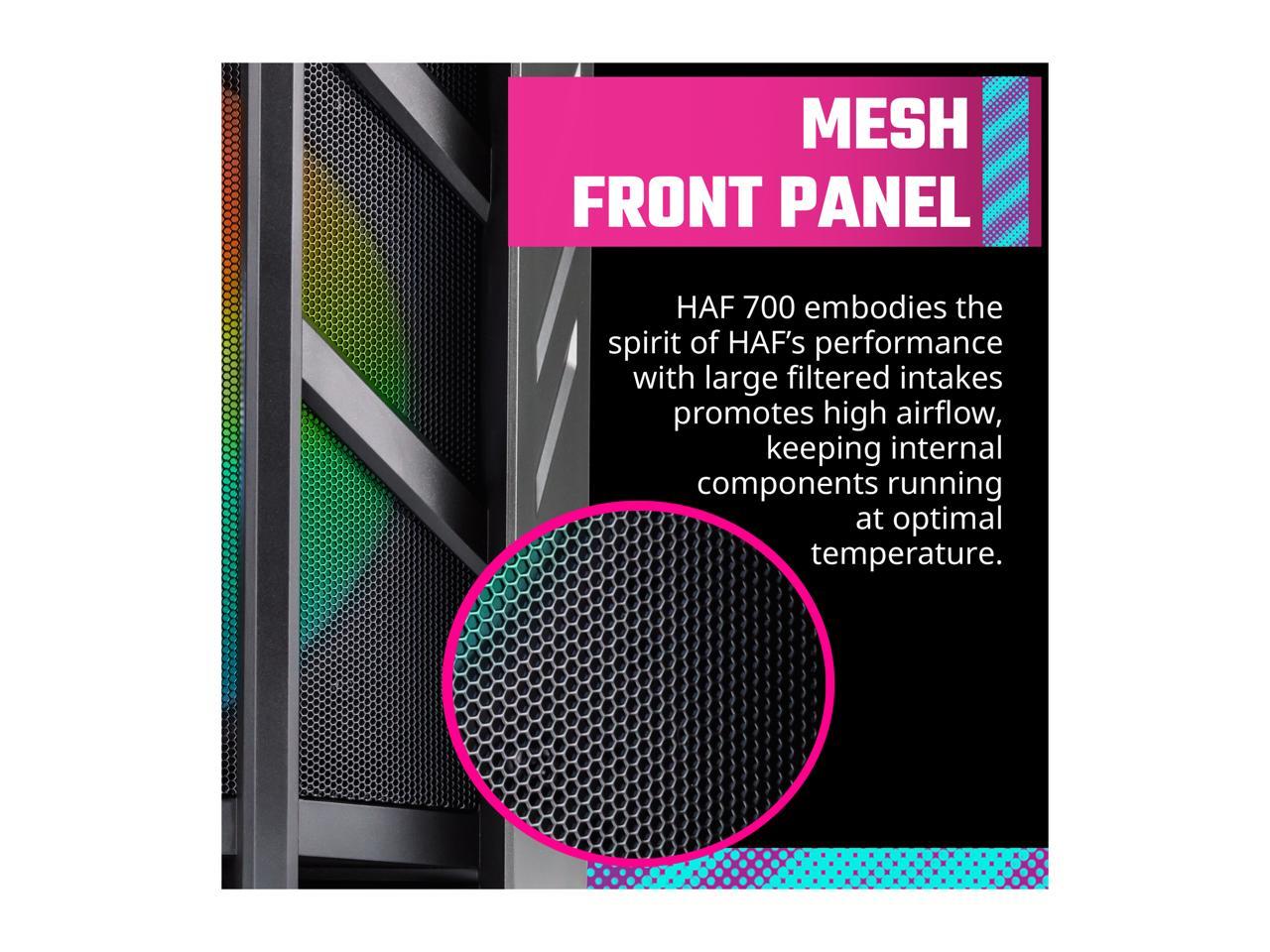 Cooler Master HAF700 H700-IGNN-S00 Titanium Grey SGCC Steel / Mesh / ABS Plastic / Tempered Glass ATX Full Tower Computer Case