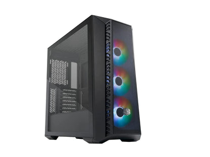 Cooler Master MasterBox 520 Mesh Black Edition Airflow ATX Mid-Tower, Mesh Front Panel, Tempered Glass Panel , E-ATX*(*up to 12â€?x 10.7â€?, USB 3.2 Gen2 Type-C