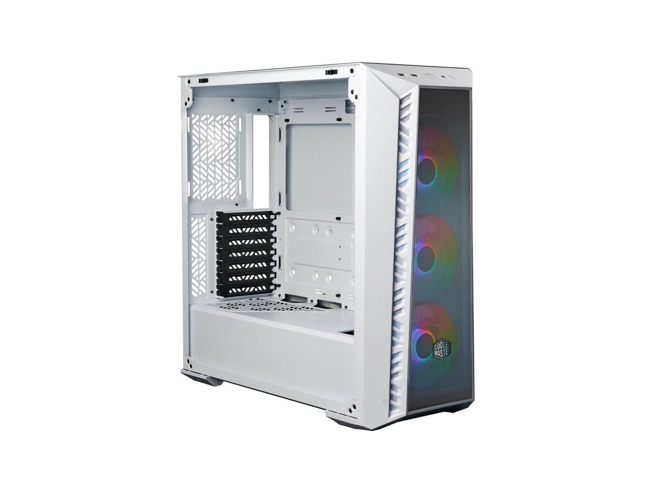 Cooler Master MasterBox 520 Mesh White Edition Airflow ATX Mid-Tower, Mesh Front Panel, Tempered Glass Panel , E-ATX*(*up to 12â€?x 10.7â€?, USB 3.2 Gen2 Type-C