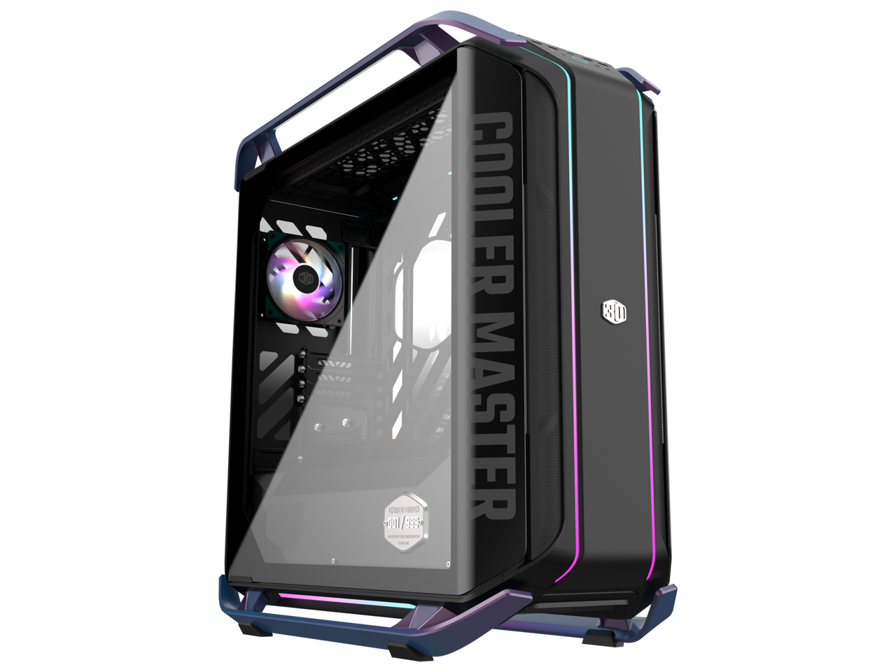 Cooler Master Cosmos Infinity 30th Anniversary C700M E-ATX Full-Tower Curved Tempered Glass Panel, Riser Cable PCIe 4.0, Diverse Liquid Cooling, Type-C, Customizable ARGB (MCC-C700M-KHNN-S30)
