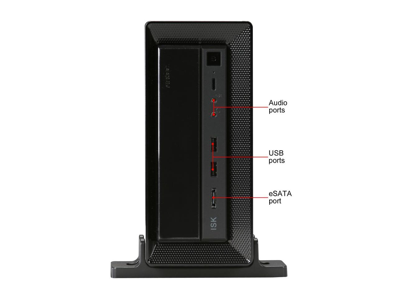Antec ISK Series ISK 300-150 Black 0.8mm cold rolled steel Mini-ITX Desktop Computer Case 150W Power Supply