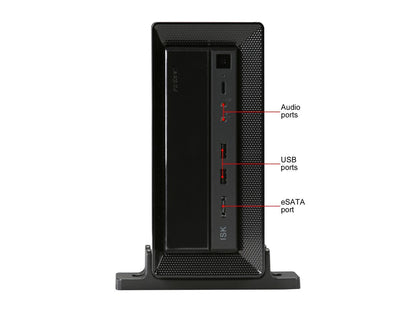 Antec ISK Series ISK 300-150 Black 0.8mm cold rolled steel Mini-ITX Desktop Computer Case 150W Power Supply