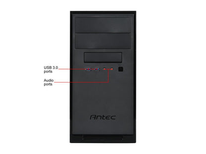 Antec NSK3180 Black 0.7 SGCC Steel Micro ATX / Mini-ITX Computer Case 380W Power Supply
