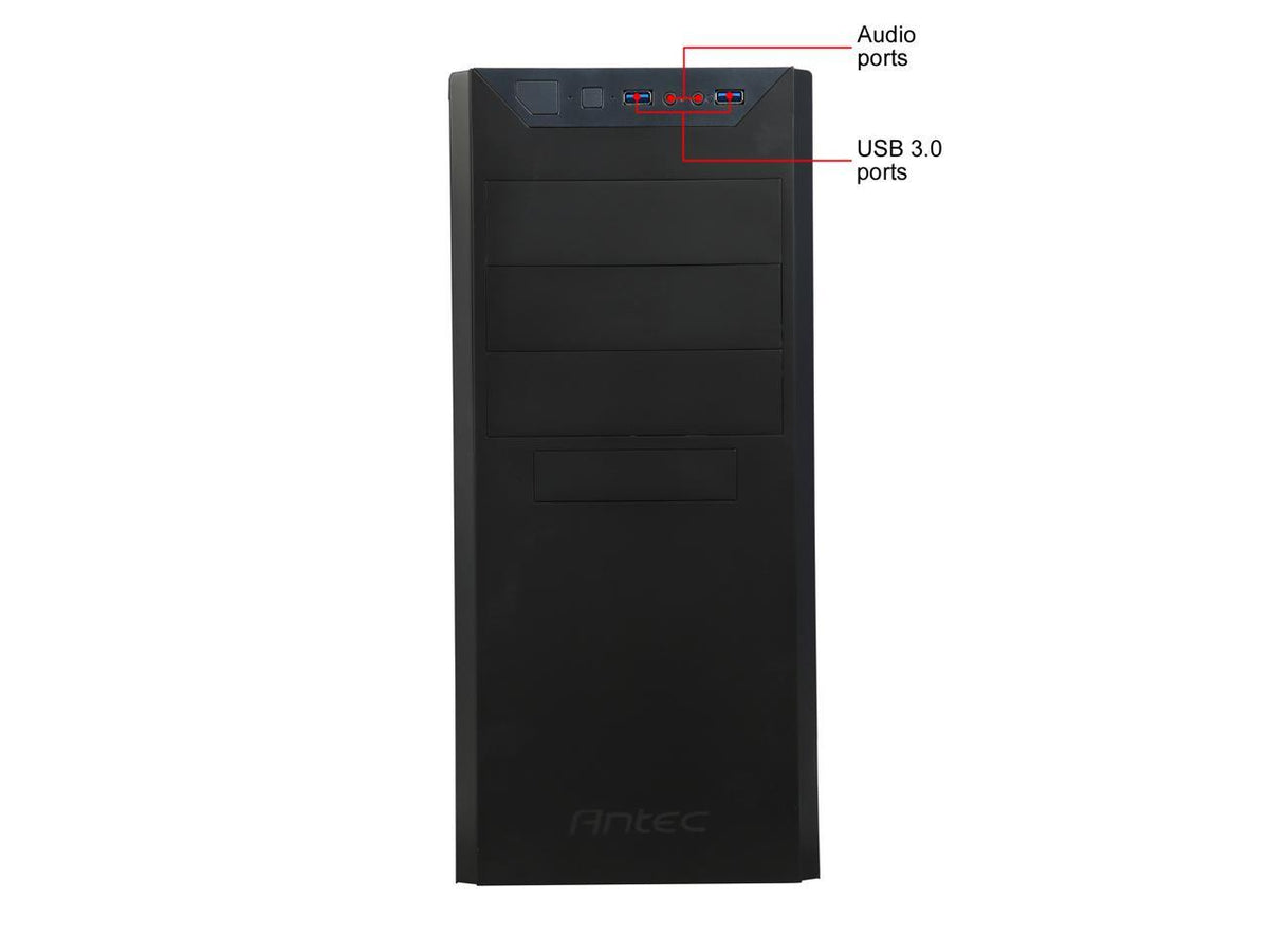 Antec VSK4000E U3 Black SGCC Steel ATX Mid Tower Computer Case