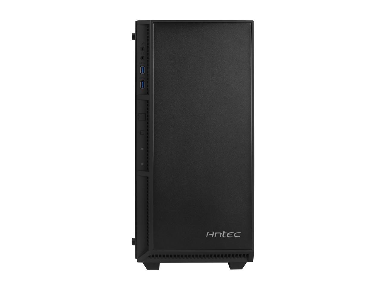 Antec Performance Series P8 Black Steel /4mm Tempered Glass Side Panel, ATX Mid Tower Computer Case, 3 White LED Fans Pre-installed, USB3.0