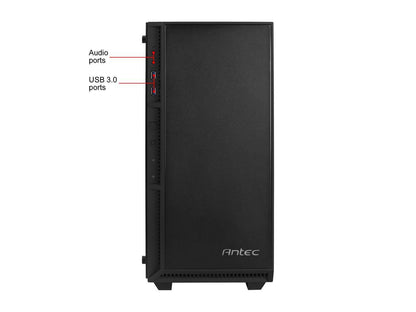 Antec Performance Series P8 Black Steel /4mm Tempered Glass Side Panel, ATX Mid Tower Computer Case, 3 White LED Fans Pre-installed, USB3.0
