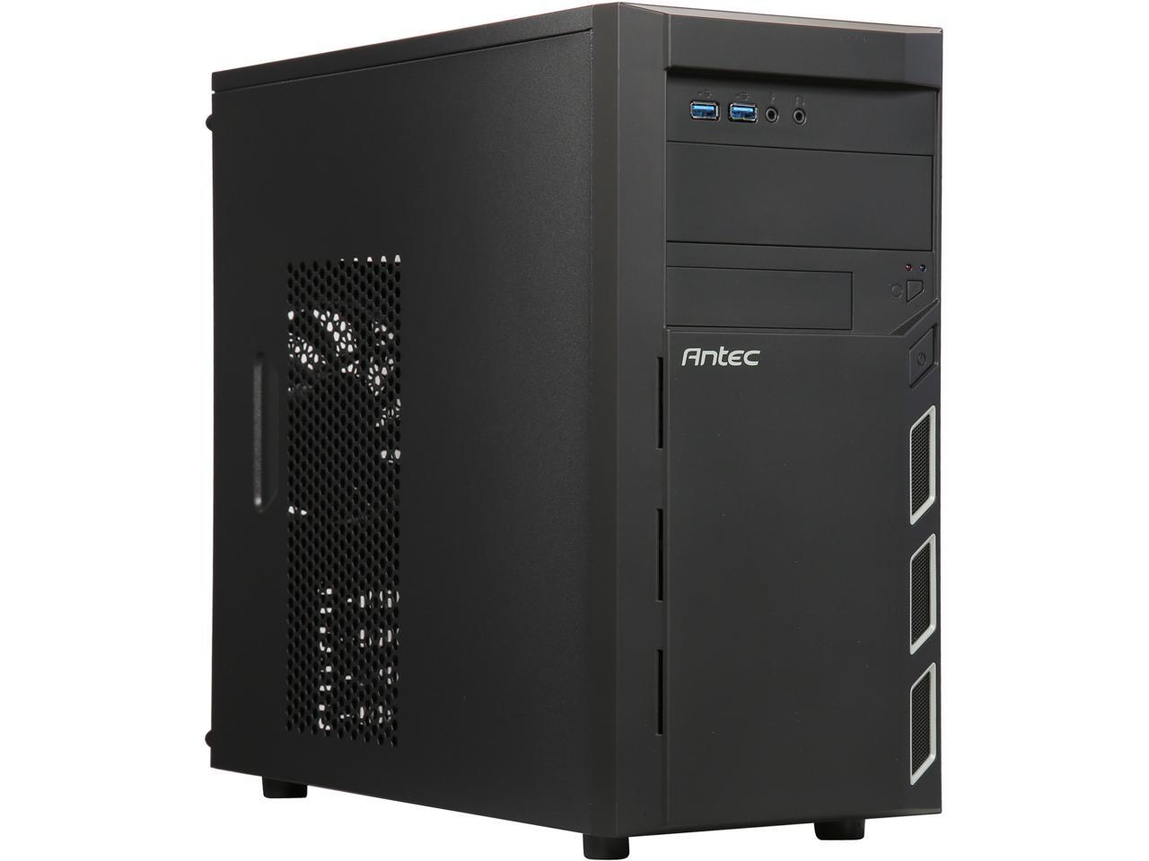 Antec Value Solution Series VSK3000 Elite,Black SGCC Micro ATX Tower Computer Case, Support up to 6 Drive Bays, Support Graphic card length up tp 335mm