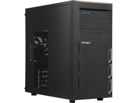 Antec Value Solution Series VSK3000 Elite,Black SGCC Micro ATX Tower Computer Case, Support up to 6 Drive Bays, Support Graphic card length up tp 335mm