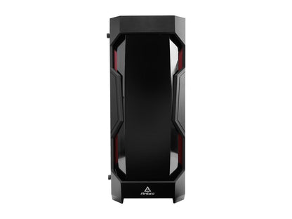Antec Dark Fleet Series DF500 Black SGCC / Plastic ATX Mid Tower Computer Case, Install up to 6 Storage Drives, 1 x 120mm Fan Pre-Installed in the Rear, USB3.0