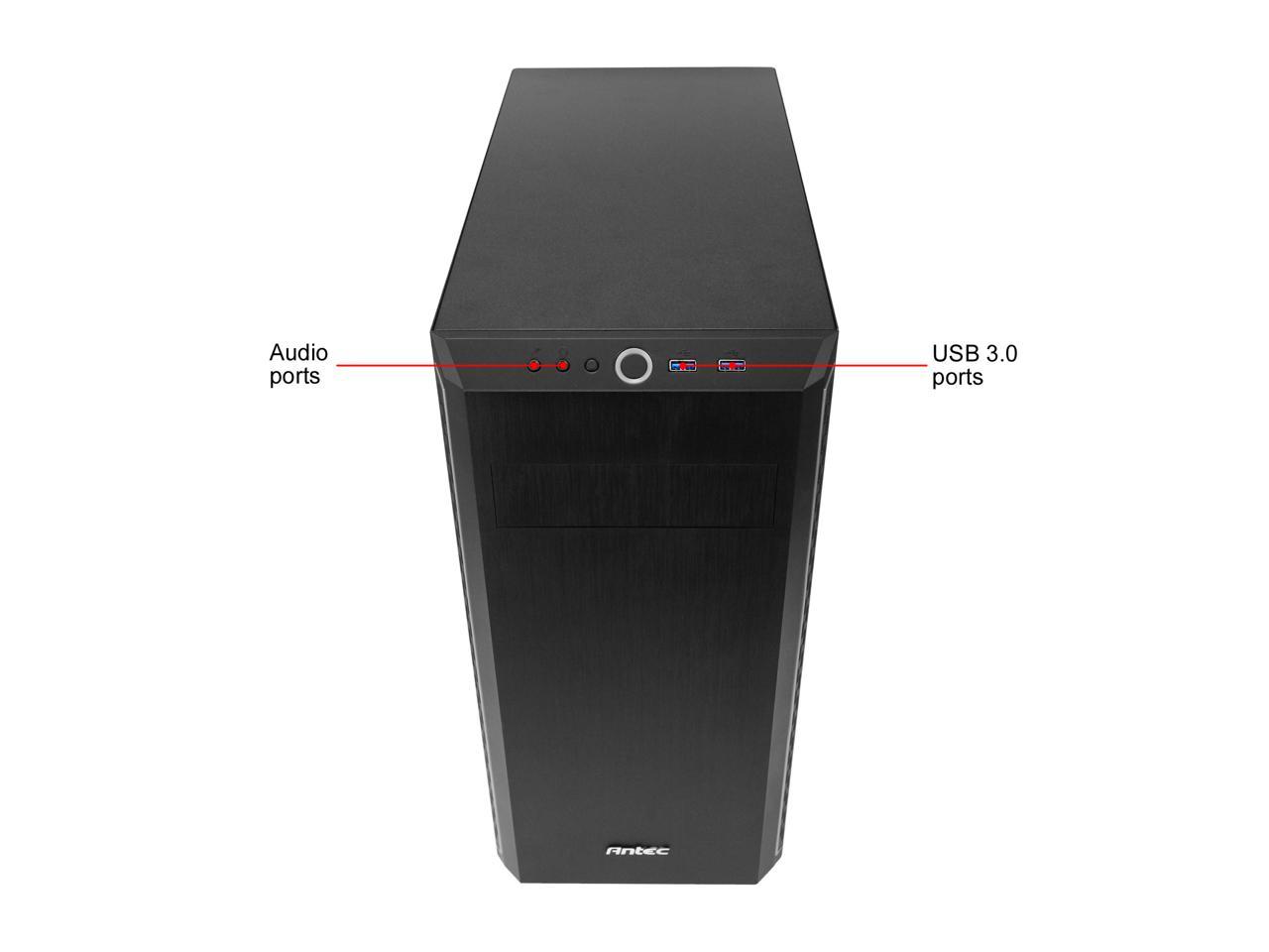 Antec Performance Series P7 Silent, Mid Tower Computer Case, 2 x USB 3.0, Sound Dampening Side Panel, 2x120mm Fans installed, Support up to 6 Drive Bays