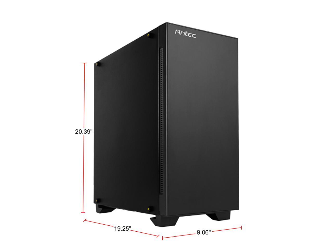 Antec Performance Series P110 Silent Mid-Tower Computer Case, Sound Dampening Side Panel, 8 Drive Bays, VR Ready/Vertical VGA Card Support, 2 x 120mm Fans Pre-Installed
