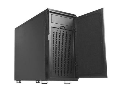 Antec Performance Series P5 Micro-Tower Computer Case, Sound-Dampening Side Panels, Hinged Front Panel, USB 3.0 x 2, Double-Layer Dust Filter in front, 1 x 5.25" ODD, Support up to 6 x 2.5" SSD