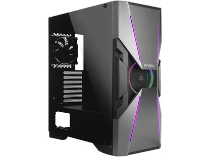 Antec Dark Avenger DA601 E-ATX Mid Tower Case/ARGB Motherboard Sync/Tempered Glass/Prizm 120 ARGB Fan Included
