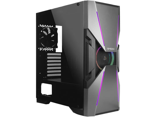Antec Dark Avenger DA601 E-ATX Mid Tower Case/ARGB Motherboard Sync/Tempered Glass/Prizm 120 ARGB Fan Included