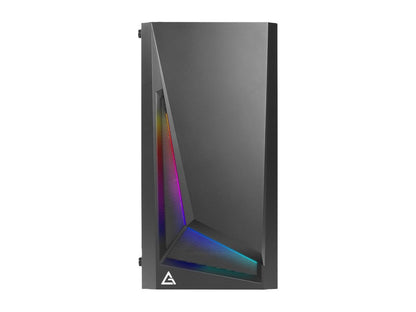 Antec Dapper Dark Phantom DP301M Black Steel / ARGB Lighting / Tempered Glass Side Panel Compact Micro-ATX Gaming Case