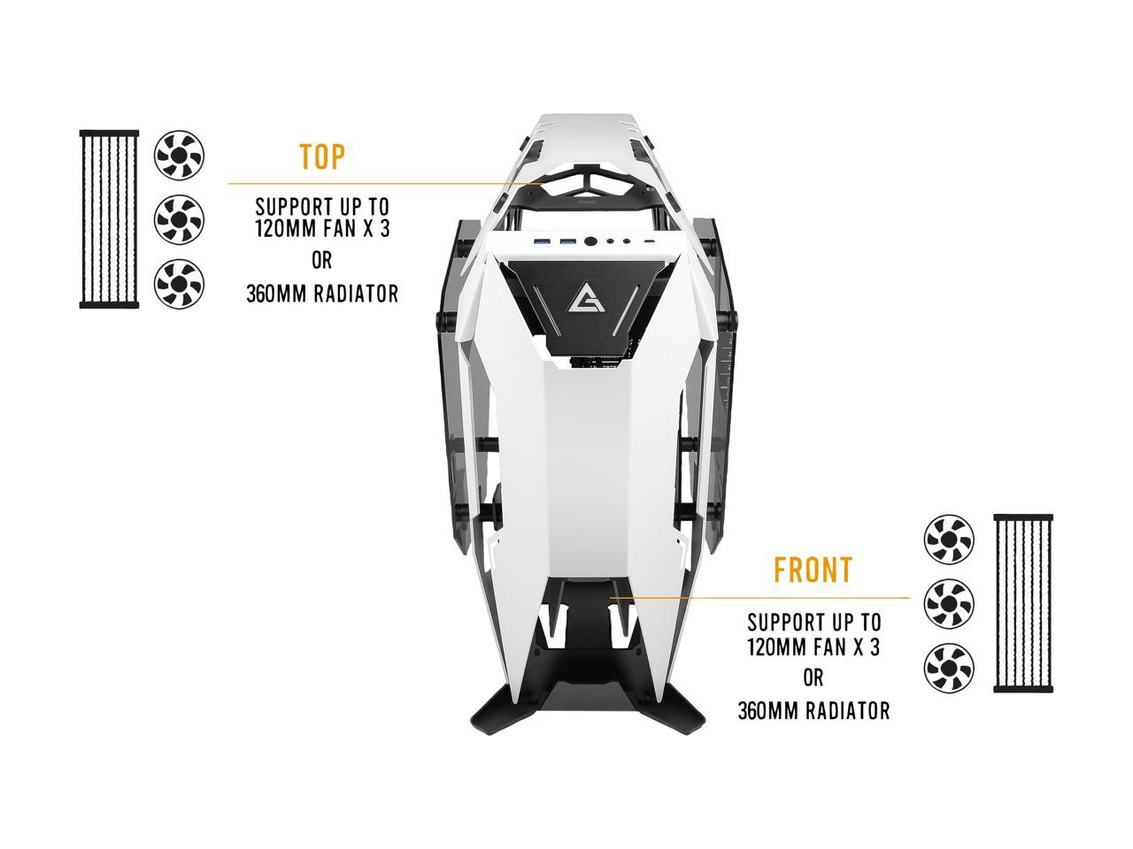 Antec TORQUE White / Black Aluminum ATX Mid Tower Computer Case/ Winner of iF Design Award 2019