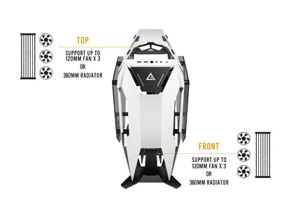 Antec TORQUE White / Black Aluminum ATX Mid Tower Computer Case/ Winner of iF Design Award 2019
