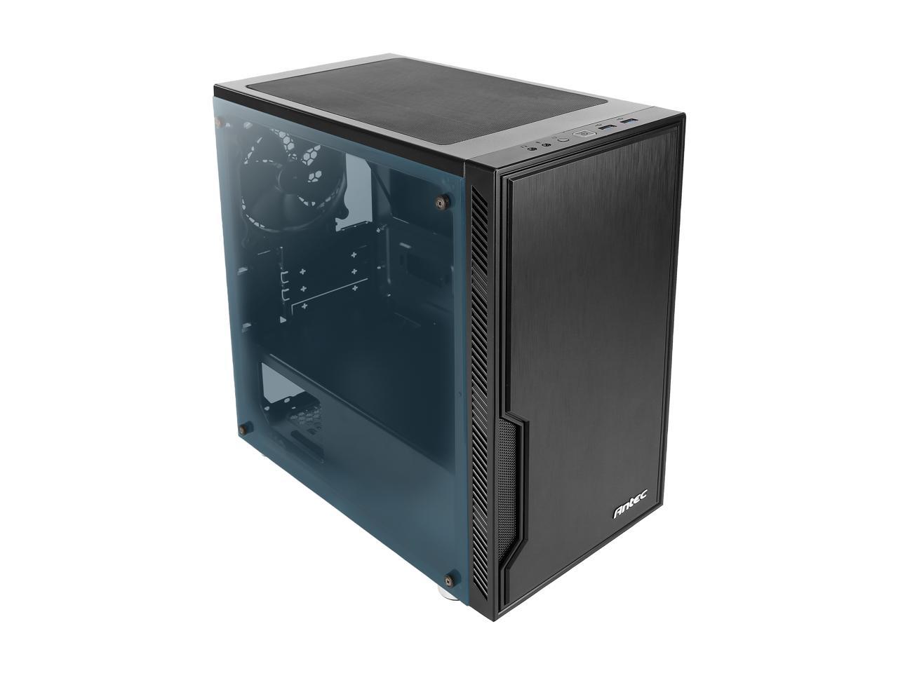 Antec Value Solution Series VSK10 Window Highly Functional Micro-ATX Case, Window Side Panel, Support 4 x 140 mm Fan and 280 mm Radiator, 2 x USB3.0
