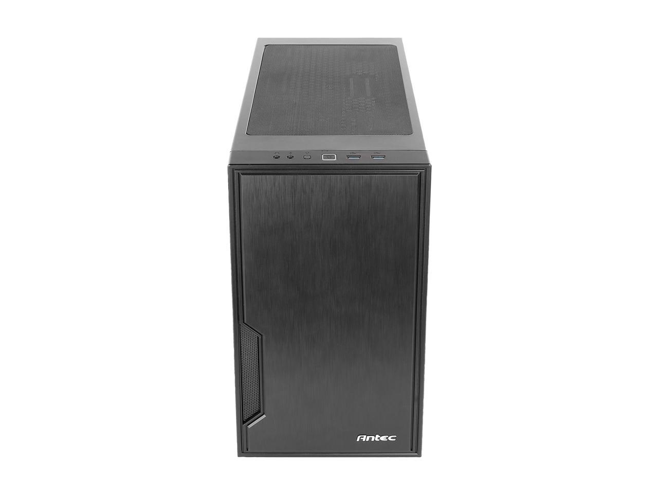 Antec Value Solution Series VSK10 Window Highly Functional Micro-ATX Case, Window Side Panel, Support 4 x 140 mm Fan and 280 mm Radiator, 2 x USB3.0