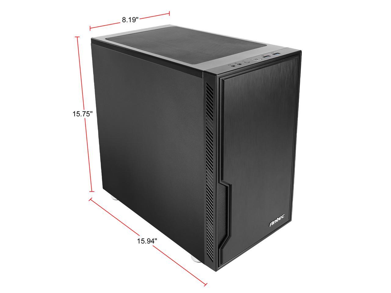Antec Value Solution Series VSK10 Highly Functional Micro-ATX Case, Support 4 x 140 mm Fan and 280 mm Radiator, 2 x USB3.0