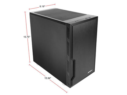 Antec Value Solution Series VSK10 Highly Functional Micro-ATX Case, Support 4 x 140 mm Fan and 280 mm Radiator, 2 x USB3.0