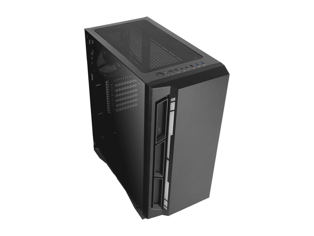 Antec NX Series NX400, Mid-Tower ATX Gaming Case, Tempered Glass Side Panel & LED Strip Front Panel, 360 mm Radiator Support, 1 x 120 mm ARGB Fan Included
