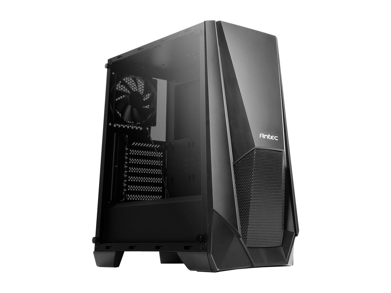 Antec NX Series NX310, Mid Tower ATX Gaming Case, Tempered Glass Side Panel & ARGB LED Effects Front Panel, 280 mm Radiator Support, 1 x 120mm Regular and 1 x 120mm ARGB Fan Included