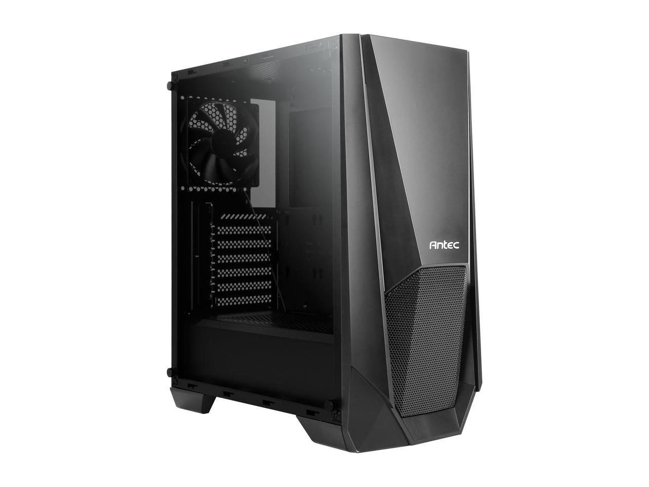 Antec NX Series NX310, Mid Tower ATX Gaming Case, Tempered Glass Side Panel & ARGB LED Effects Front Panel, 280 mm Radiator Support, 1 x 120mm Regular and 1 x 120mm ARGB Fan Included