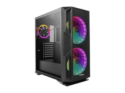 Antec NX Series NX800, Mid Tower E-ATX Gaming Case, Tempered Glass Side Panel, 360 & 280 mm Radiators Support, Built-In LED Controller, 2 x 200 mm ARGB Fans in Front & 1 x 120 mm ARGB Fan in Rear