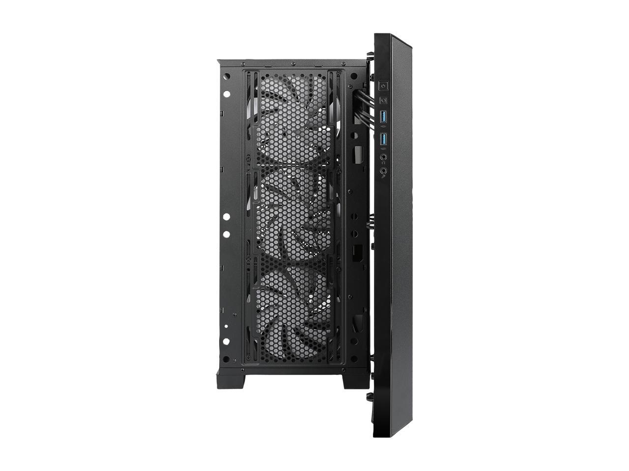 Antec Performance Series P82 Flow ATX Mid-Tower Case, Tool-Free Tempered Glass Side Panel, Removable 2.5" SSD Rack, Support for Up to 4 x 2.5" SSDs, White LED, 4 x 140 mm White Blade Fans Included