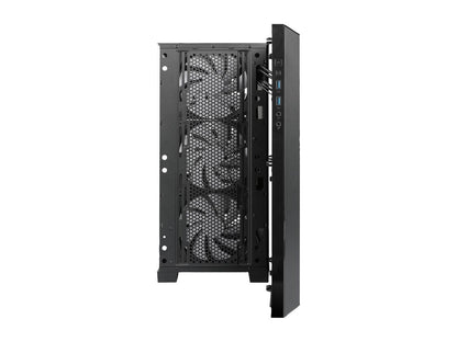 Antec Performance Series P82 Flow ATX Mid-Tower Case, Tool-Free Tempered Glass Side Panel, Removable 2.5" SSD Rack, Support for Up to 4 x 2.5" SSDs, White LED, 4 x 140 mm White Blade Fans Included