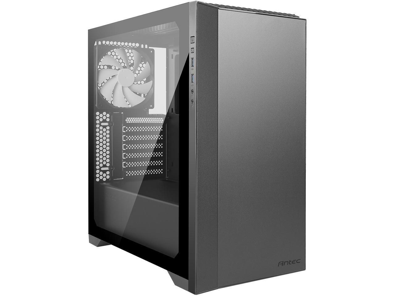 Antec Performance Series P82 Flow ATX Mid-Tower Case, Tool-Free Tempered Glass Side Panel, Removable 2.5" SSD Rack, Support for Up to 4 x 2.5" SSDs, White LED, 4 x 140 mm White Blade Fans Included