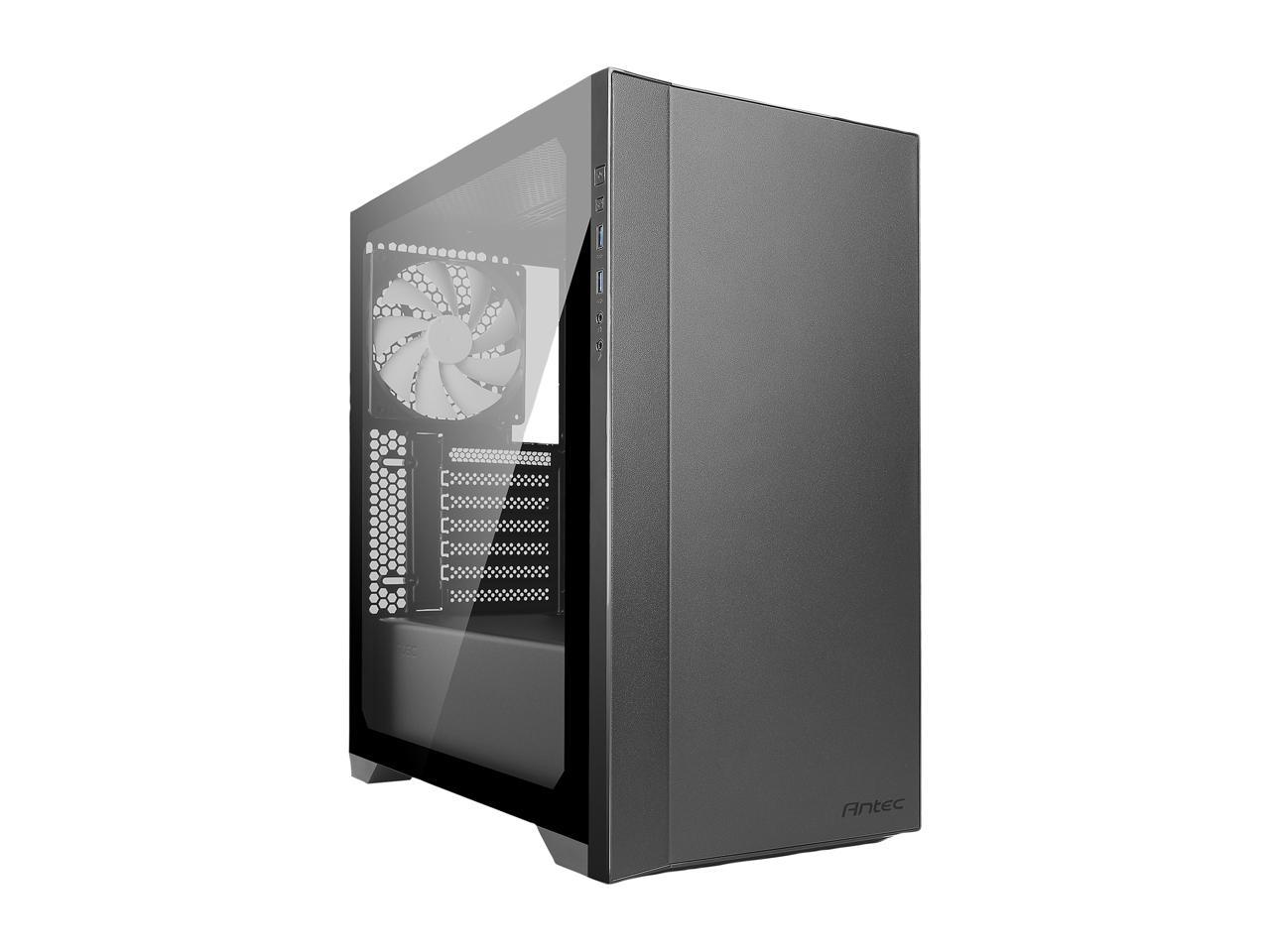 Antec Performance Series P82 Flow ATX Mid-Tower Case, Tool-Free Tempered Glass Side Panel, Removable 2.5" SSD Rack, Support for Up to 4 x 2.5" SSDs, White LED, 4 x 140 mm White Blade Fans Included