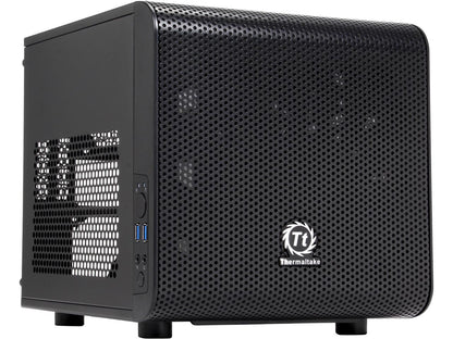 Thermaltake Core V1 Extreme Mini ITX Cube Chassis, Compatible with Air and Liquid Cooling Builds (CA-1B8-00S1WN-00)