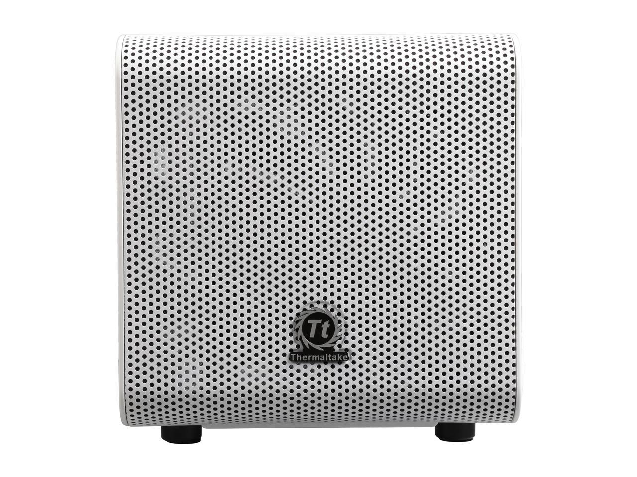 Thermaltake Core V1 Snow Edition Extreme Mini ITX Cube Chassis, Compatible with Air and Liquid Cooling Builds CA-1B8-00S6WN-01
