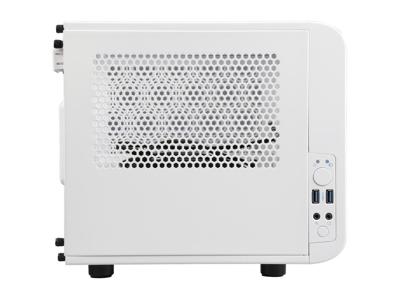 Thermaltake Core V1 Snow Edition Extreme Mini ITX Cube Chassis, Compatible with Air and Liquid Cooling Builds CA-1B8-00S6WN-01