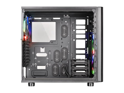 Thermaltake View 31 RGB Dual Tempered Glass ATX Tt LCS Certified Black Gaming Mid Tower Computer Case CA-1H8-00M1WN-01