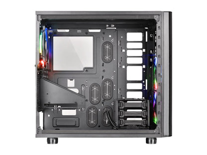 Thermaltake View 31 RGB Dual Tempered Glass ATX Tt LCS Certified Black Gaming Mid Tower Computer Case CA-1H8-00M1WN-01