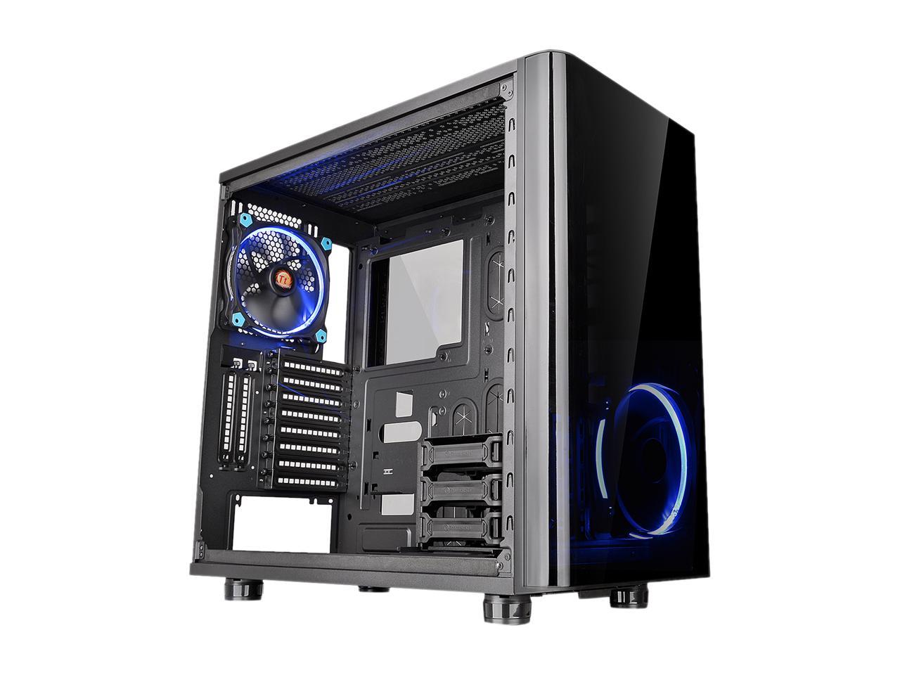 Thermaltake View 31 Dual Tempered Glass ATX Tt LCS Certified Black Gaming Mid Tower Computer Case CA-1H8-00M1WN-00