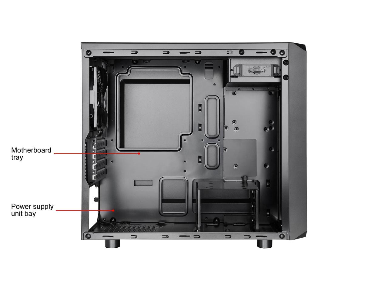 Thermaltake Versa H15 Black SPCC Micro ATX Tower Computer Case CA-1D4-00S1NN-00