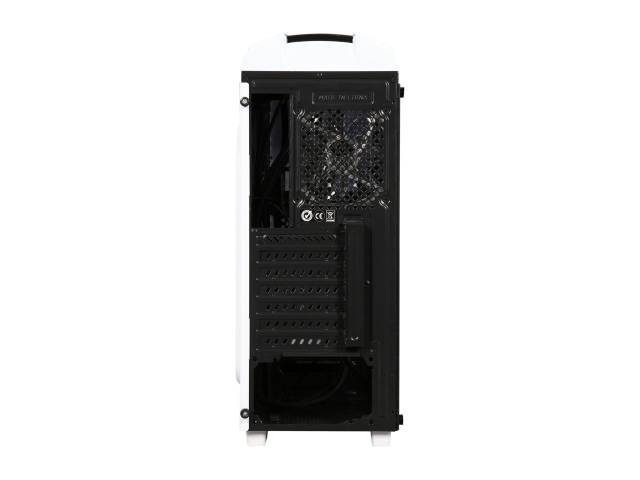 Thermaltake Versa N27 Red LED Fan Edition Snow ATX Gaming Mid Tower Computer Case CA-1H6-00M6WN-02