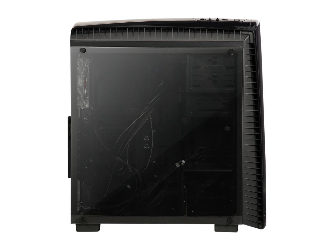 Thermaltake Versa N27 Red LED Fan Edition Black ATX Gaming Mid Tower Computer Case CA-1H6-00M1WN-02
