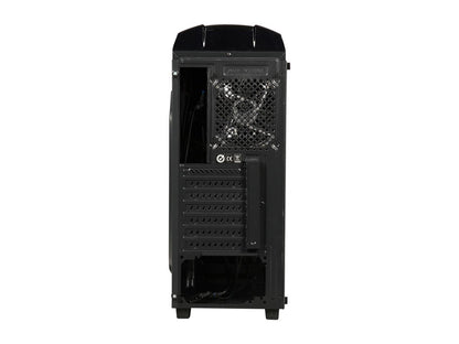 Thermaltake Versa N27 Red LED Fan Edition Black ATX Gaming Mid Tower Computer Case CA-1H6-00M1WN-02