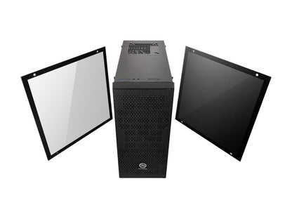 Thermaltake Core G21 Dual 4mm Tempered Two-Toned Glass Power Cover ATX Black Gaming Computer Case CA-1I4-00M1WN-00