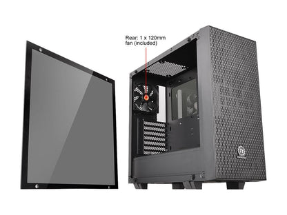 Thermaltake Core G21 Dual 4mm Tempered Two-Toned Glass Power Cover ATX Black Gaming Computer Case CA-1I4-00M1WN-00