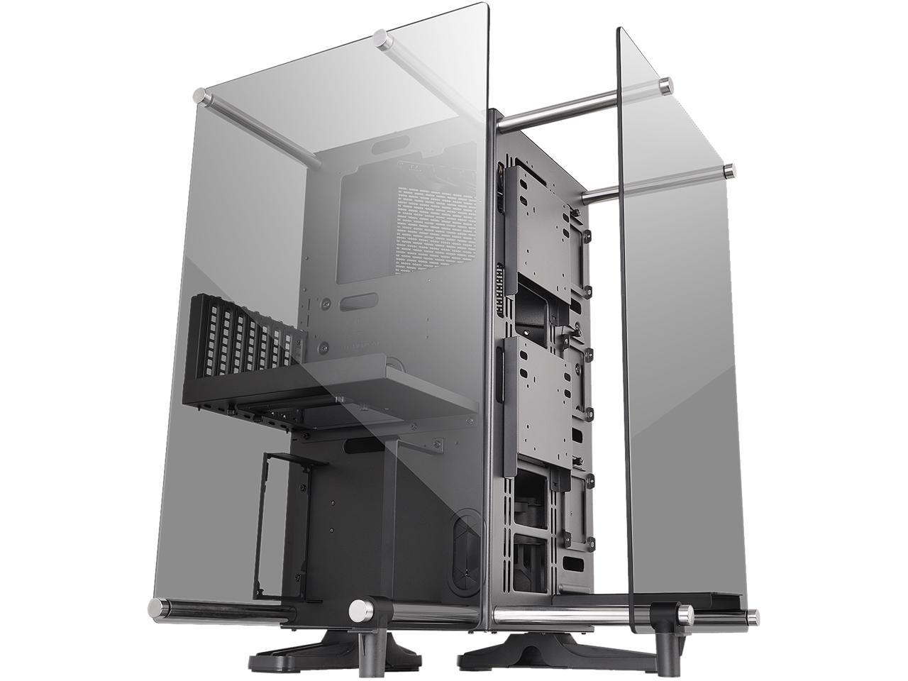 Thermaltake Core P90 Black Mid Tower Tempered Glass Open Frame Viewing Tt LCS Certified Gaming Computer Case CA-1J8-00M1WN-00