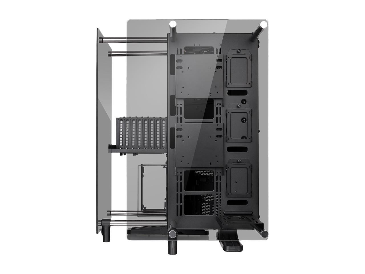 Thermaltake Core P90 Black Mid Tower Tempered Glass Open Frame Viewing Tt LCS Certified Gaming Computer Case CA-1J8-00M1WN-00