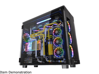 Thermaltake View 91 RGB PLUS Tempered Glass XL-ATX Vertical GPU Modular Black Gaming Super Tower Computer Case CA-1I9-00F1WN-00